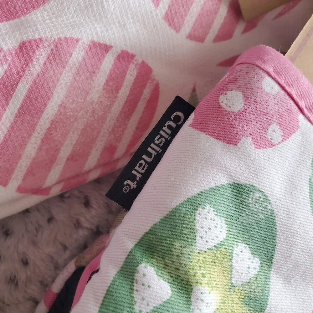 Cuisinart Easter Egg Kitchen Towels and‎ Mini Oven Mitts Set 4pc Pink Green